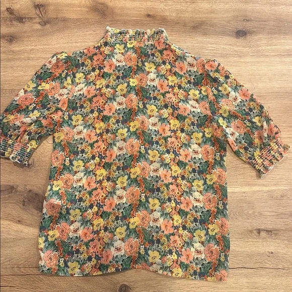 Sezane Floral Ruffle Blouse - Picture 5 of 7